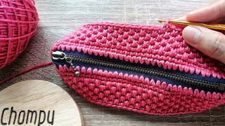 D.I.Y. Tutorial  How to Crochet Purse Bag With Zipper  Step by Step