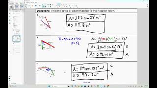 Unit 10 Day 3 Area of Triangles