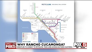 Why will highspeed train from Vegas go to Rancho Cucamonga, CA instead of Los Angeles?