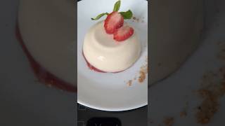 Strawberry Panna Cotta 🍓Soft, silky, and melts with every bite 🤍#panacotta #strawberry #homemade