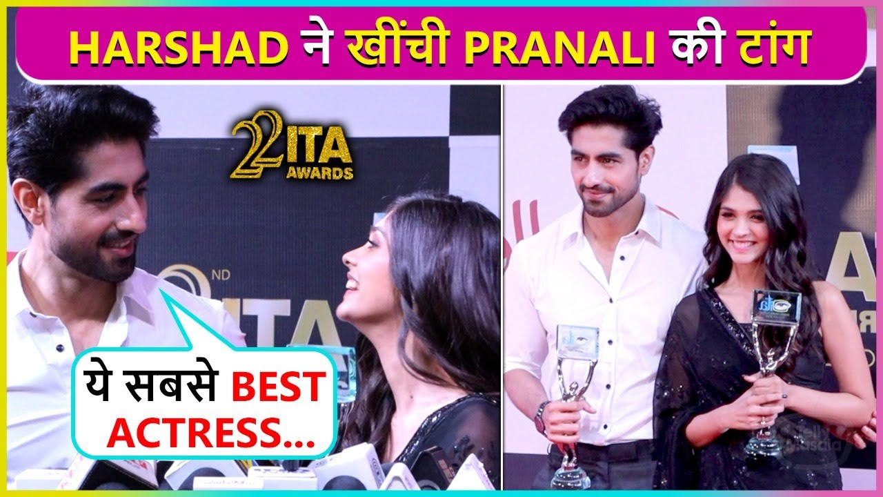 Ye Best Actress... Harshad Chopda Fun-Masti With Pranali Rathod At ITA Awards