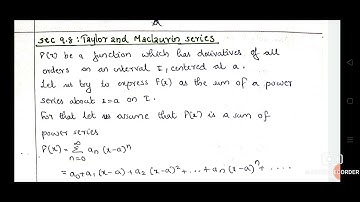 CU - 3rd semester (core) - Calculus of single variable - Module 2 - sec9. 8 - class 1 - a