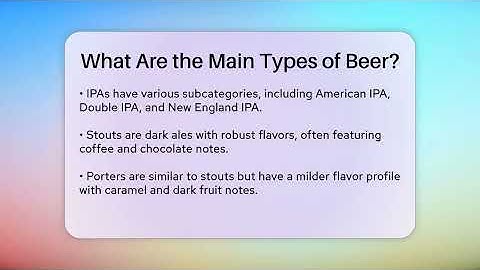 What Are the Main Types of Beer? | The Pint Guy