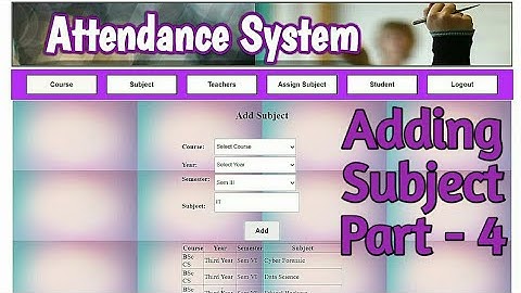 Part 4. Admin Panel (Adding Subjects) - Part III