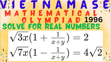 Vietnamase Mathematical Olympiad(VMO):1996 -Solve the system
