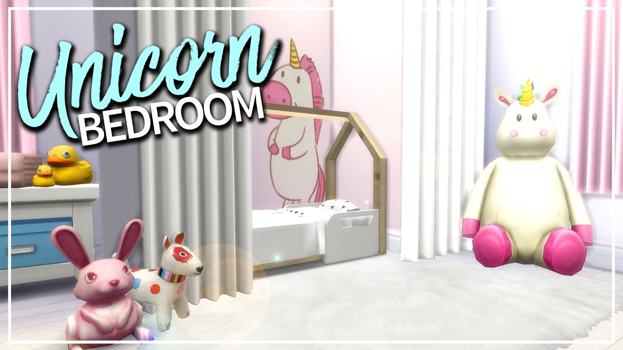 The Sims 4 Room Build Unicorn Toddler Bedroom Cc Links Youtube
