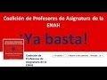 PROFESORES DE LA ENAH DENUNCIAN VIOLACIÓN DE SUS DERECHOS LABORALES: