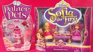 Sofia the First Masquerade Party and Palace Pets Glitzy, Glitter Friends Toy Video