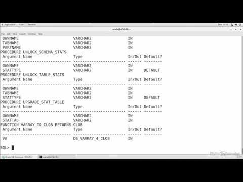 001 Using DESCRIBE in SQL Plus