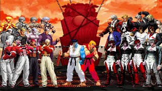 2 Street Fighter (ICE RYU & FIRE KEN) Vs Super The King Of Fighters Team Mugen