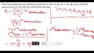 #12, Quartile, Decile and Percentile for ungrouped Data