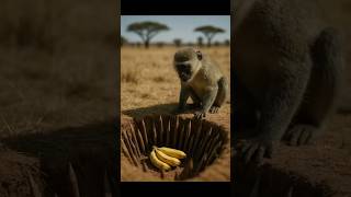 Famous Monkey Outsmarting the Trap: How He Got the Bananas! 🍌🐒 #nature #shorts Profile