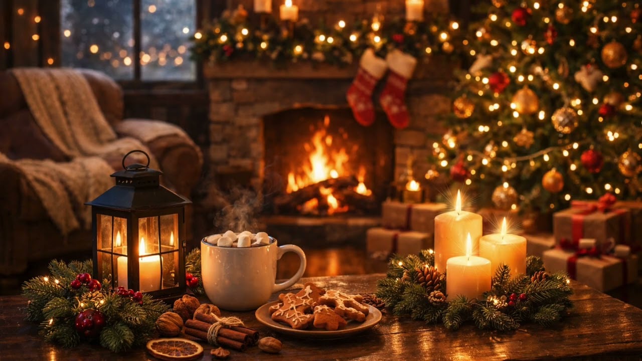 Cozy Room Ambience | Relax, Christmas, Calm Music ✨