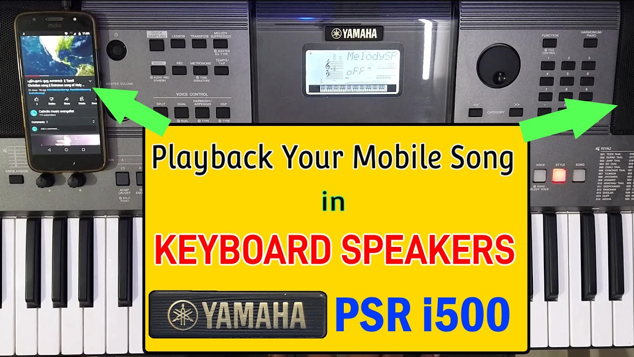 How to Playback mobile songs in Your Keyboard Speakers Yamaha PSR