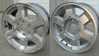 Pitted Aluminum Wheel Restoration/Painting  How To  17' GMC Rims