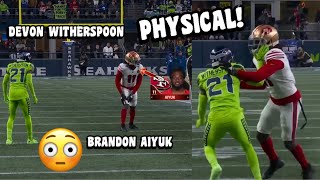 Brandon Aiyuk & Deebo Samuel Vs Devon Witherspoon  49ers Vs Seahawks 2023 (WR Vs CB)