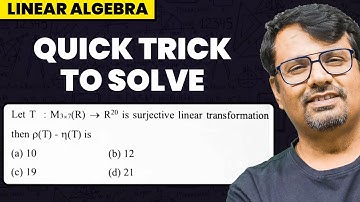 How to find Nullity and Rank of Linear Transformation? | Quick Solutions by GP Sir