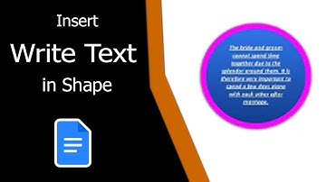 How to Insert Write Text Box in a shape with Google Docs
