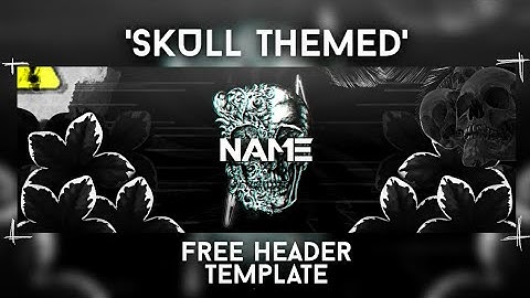 Free-Skull Themed Header Template(Android/Pc)