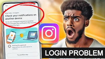 Check your notifications on another device Instagram login problem, wait for approval Instagram