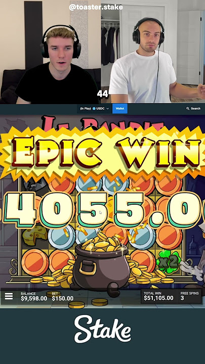LUCKIEST LE BANDIT BONUS BUY 🌊#stake #lebandit #toasteroriginal #toaster #slot #gambling #fyp