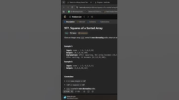Leetcode 977 || Solution Of Squares Of a Sorted Array