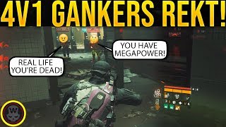 4v1 GANKERS GETTING FARMED! SOLO DZ PVP #62 (The Division 1.8.3)