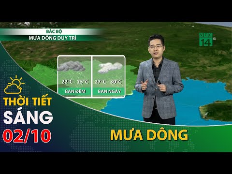 Video Thời tiết hôm nay 02/10/2022:Bắc Bộ vẫn có mưa dông,... - youtube