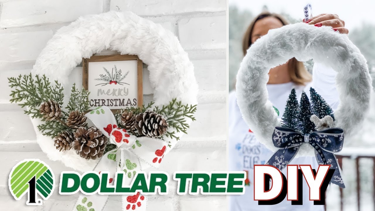 Dollar Tree DIY White Christmas Dog Wreath YouTube dollar-tree-diy-white-christmas-dog-wreath-youtube