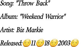 Biz Markie - Throw Back (Lyrics)