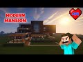 I Made A Modern Mansion In Minecraft Survival (Hindi) |MCPE| EP 34
