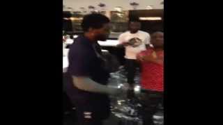 EMMANUEL ADEBAYOR and DAVIDO dance to Davdo's Aye in London