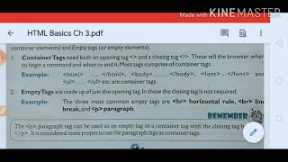 Class-10th Computer Application Ch-3 HTML Basics part-II
