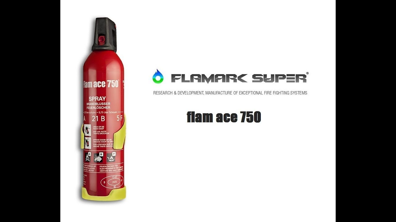 FlamAce 750 ist ein sehr leistungsfähiges, ungiftiges Feuerlöschspray -  Feuerloescher24