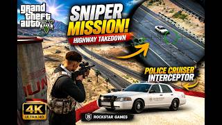 GTA 5 Police Chase Sniper Mission! Long Range Shots & Epic Escape 🔥 #GTA5 #SniperGameplay screenshot 1