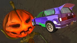 BeamNG.drive - Cars Jumping Over Spooky Pumpkin Man (HALLOWEEN SPECIAL) screenshot 1