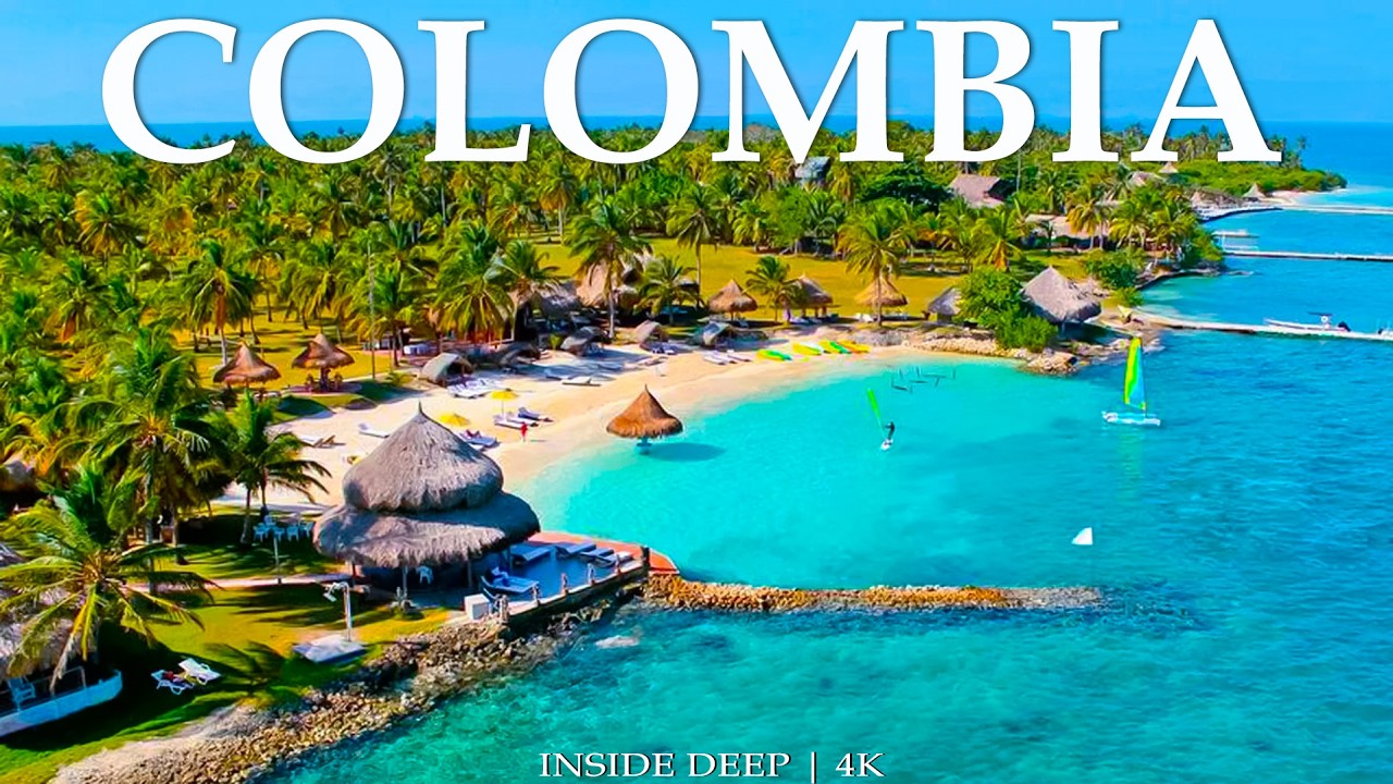 COLOMBIA 4K – Tropical Beach Paradise Aerial Views With Deep House Chill 🎵