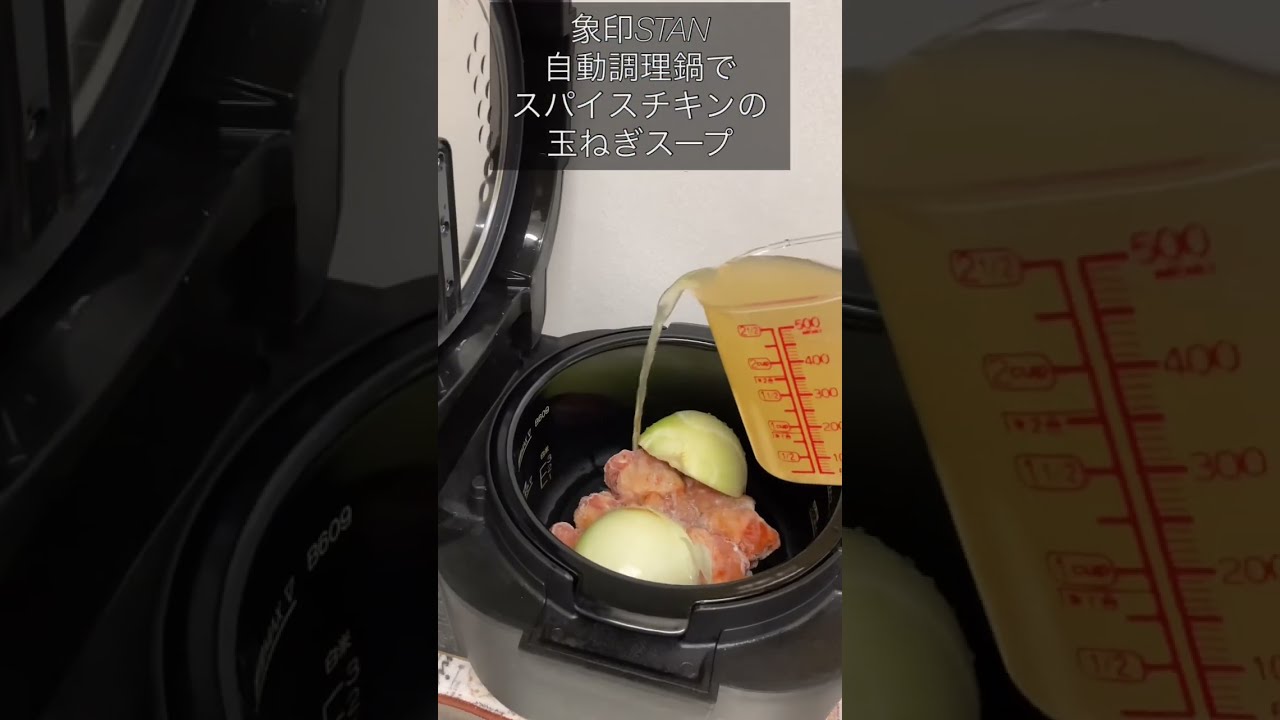 象印自動調理鍋で鶏肉と玉ねぎしかない時の簡単スープ#鶏肉料理