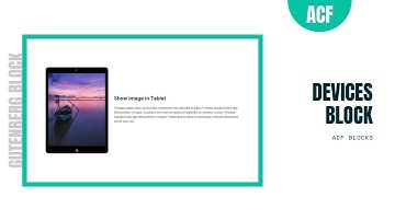 Gutenberg Devices Block | ACF Blocks