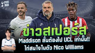 ข่าวสเปอร์ส [11-4-24] Maddison ลั่นต้องไป UCL เท่านั้น / ไก่สนใจในตัว Nico Williams | SpursMan