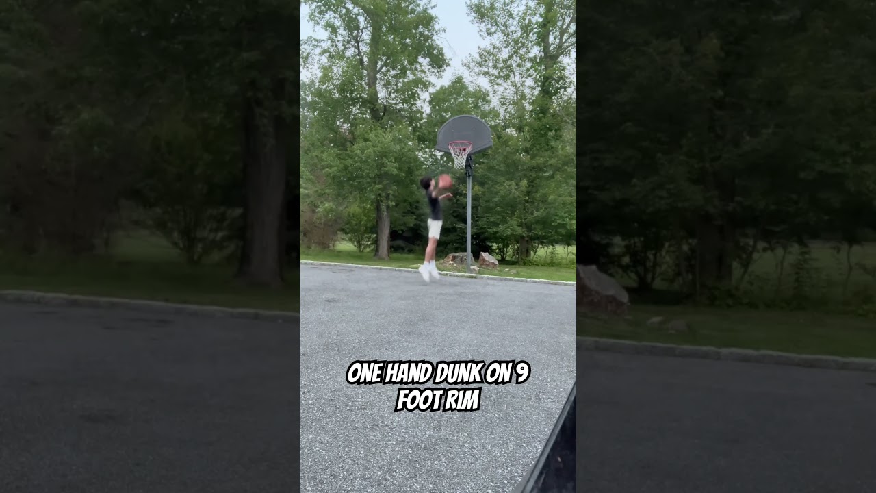 One Hand Dunk (9 Foot Rim)