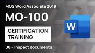 #8 How to inspect document for properties and accessibility in Word | MO-100 MOS Word Associate 2019