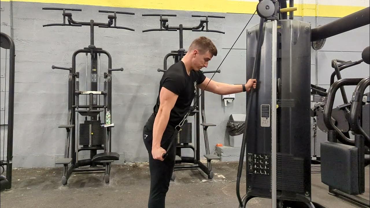 Extension triceps à la poulie haute (unilatéral avec YouTube