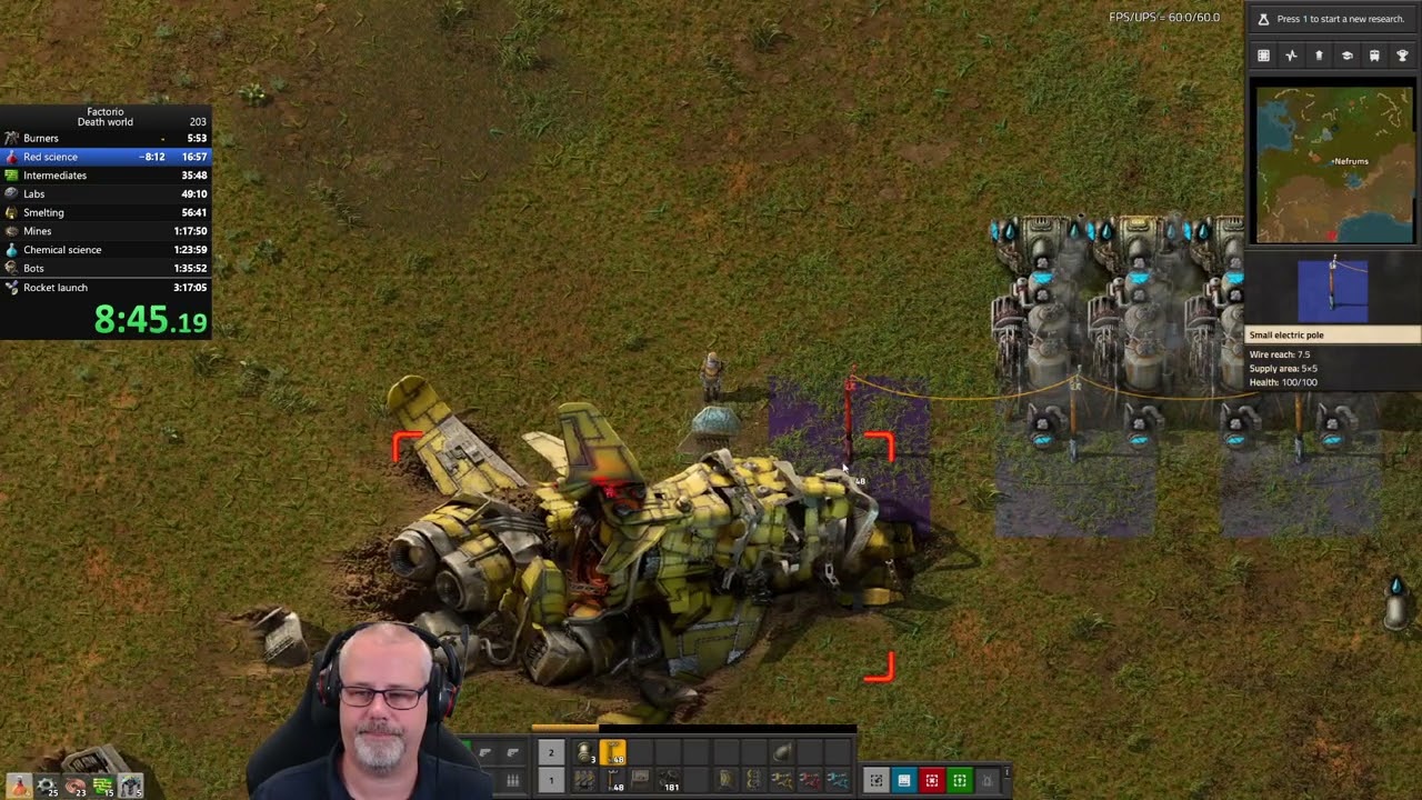 Factorio: Death world speedrun former WR 