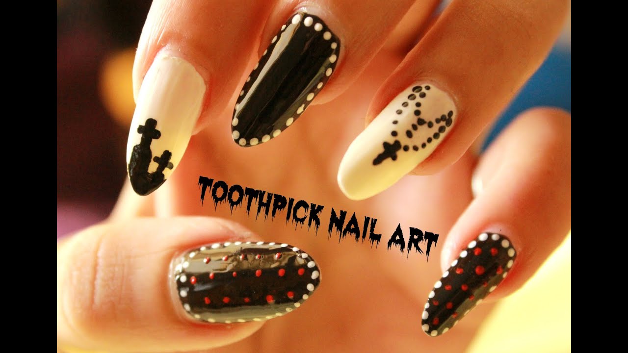 Polka Dot Nail Art Using a Toothpick - wide 1