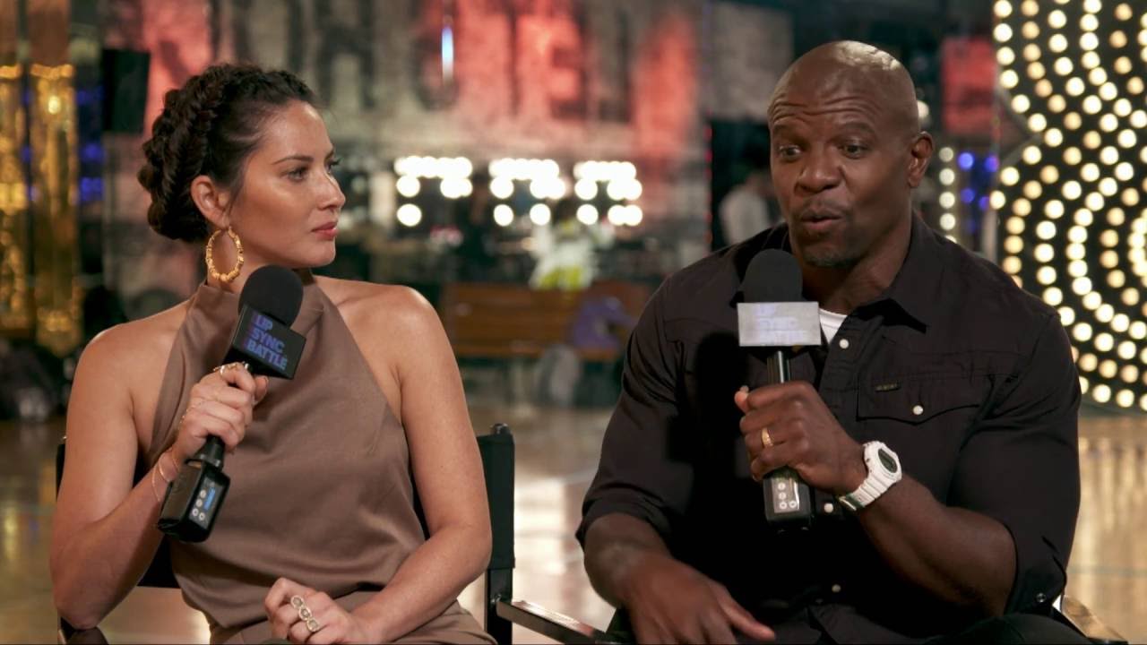Backstage with Olivia Munn & Terry Crews at Lip Sync Battle: All-Stars
