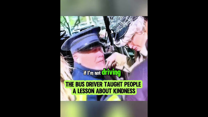 Bus driver taught man a lesson in kindness