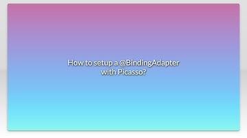 How to setup a @BindingAdapter with Picasso?