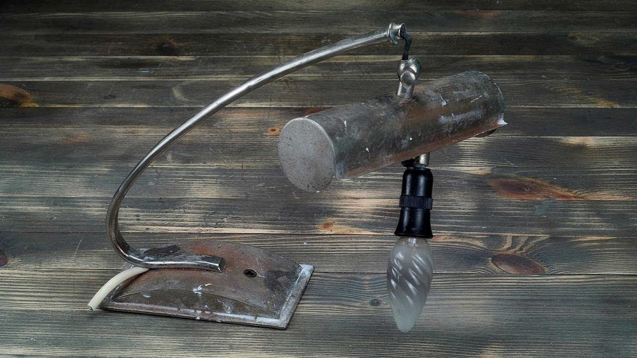 Restoration of a banker-style desk lamp