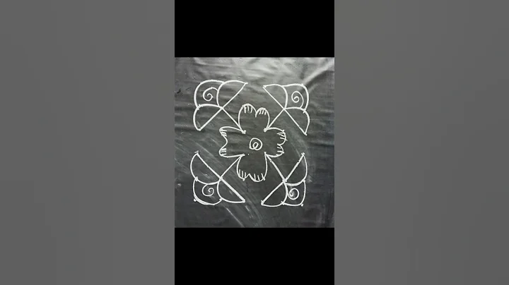 6×6 simple rangoli #indianart #freehandrangolis #rangoli #easyrangoli